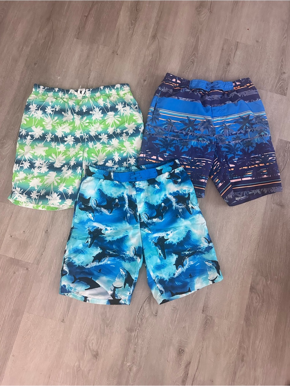 Bundle of 3 Boys Tropical Swim Trunks EUC